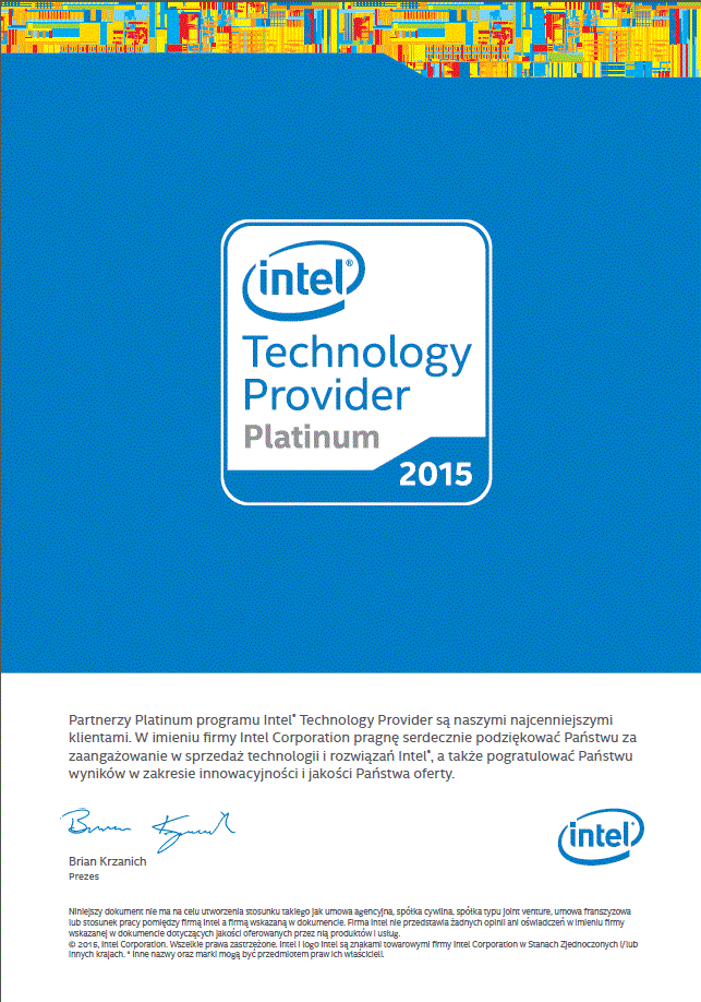 Intel Platinium Partner