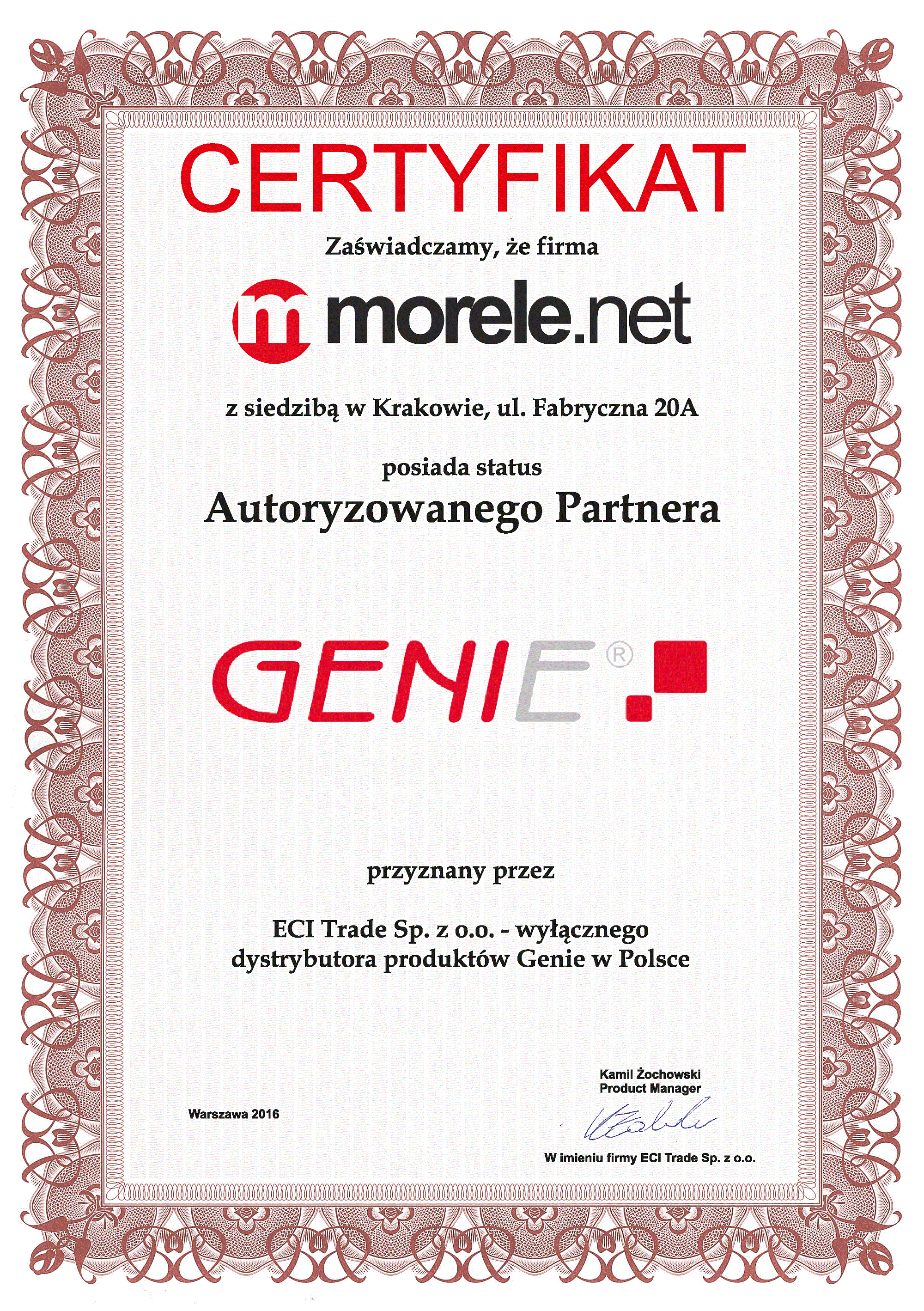 Autoryzowany Partner Genie