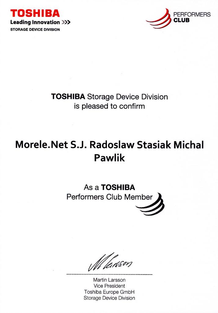 Autoryzowany Reseller Toshiba