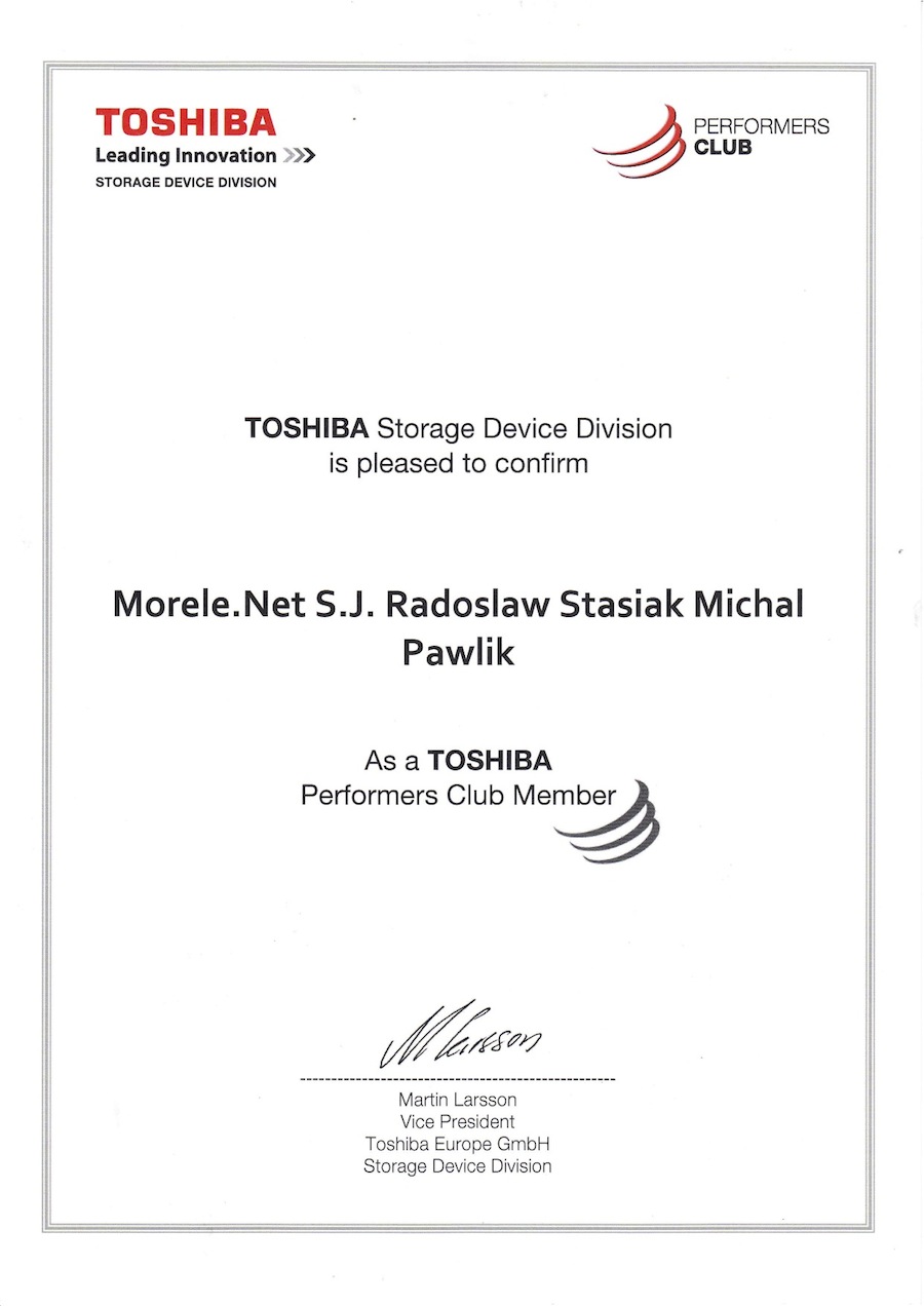 Autoryzowany Reseller Toshiba