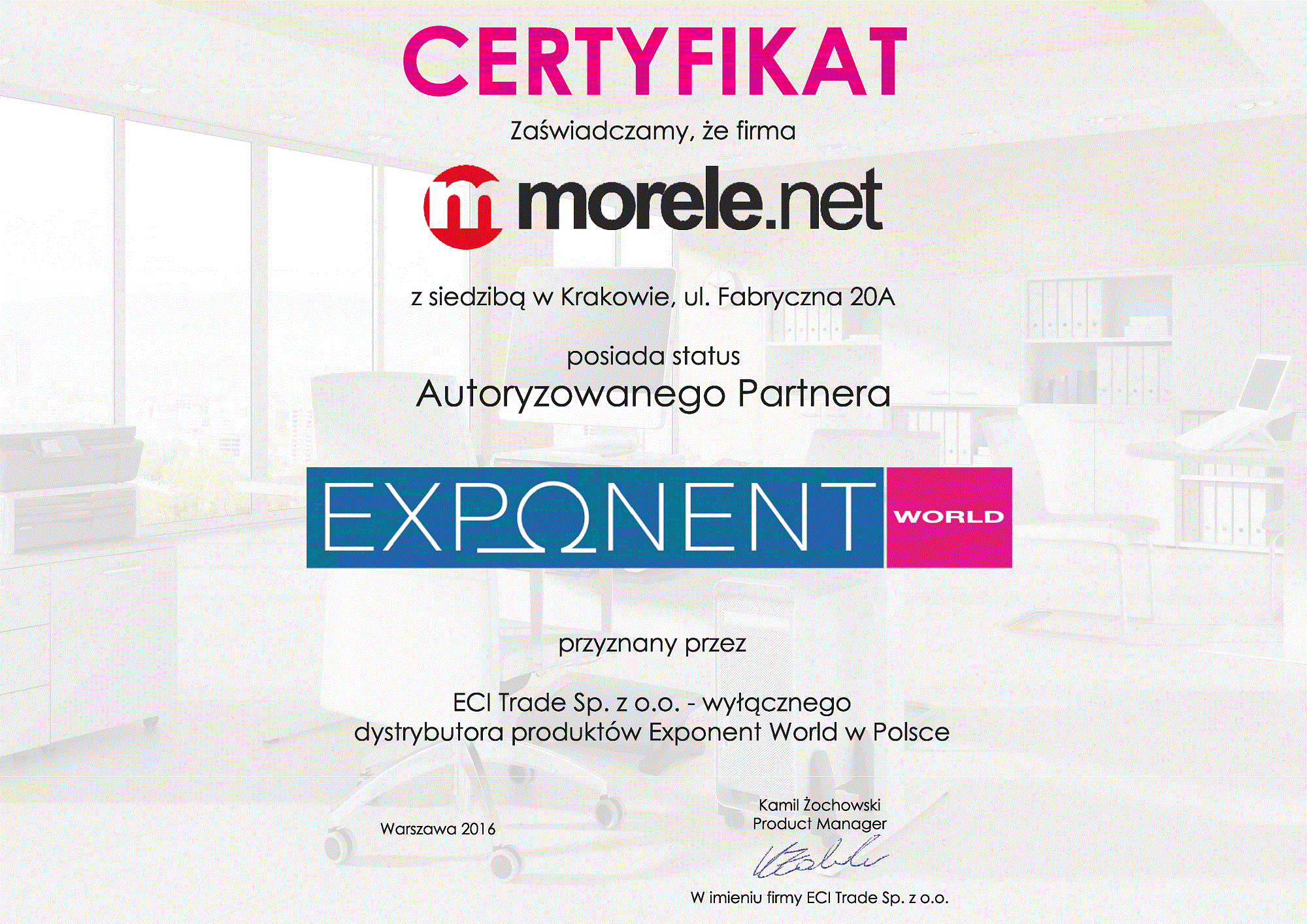 Autoryzowany Partner Exponent World