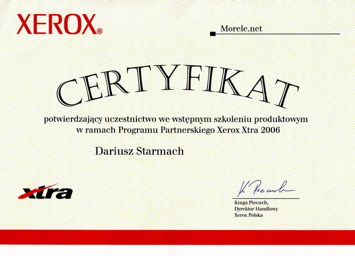 Autoryzowany Partner Xerox