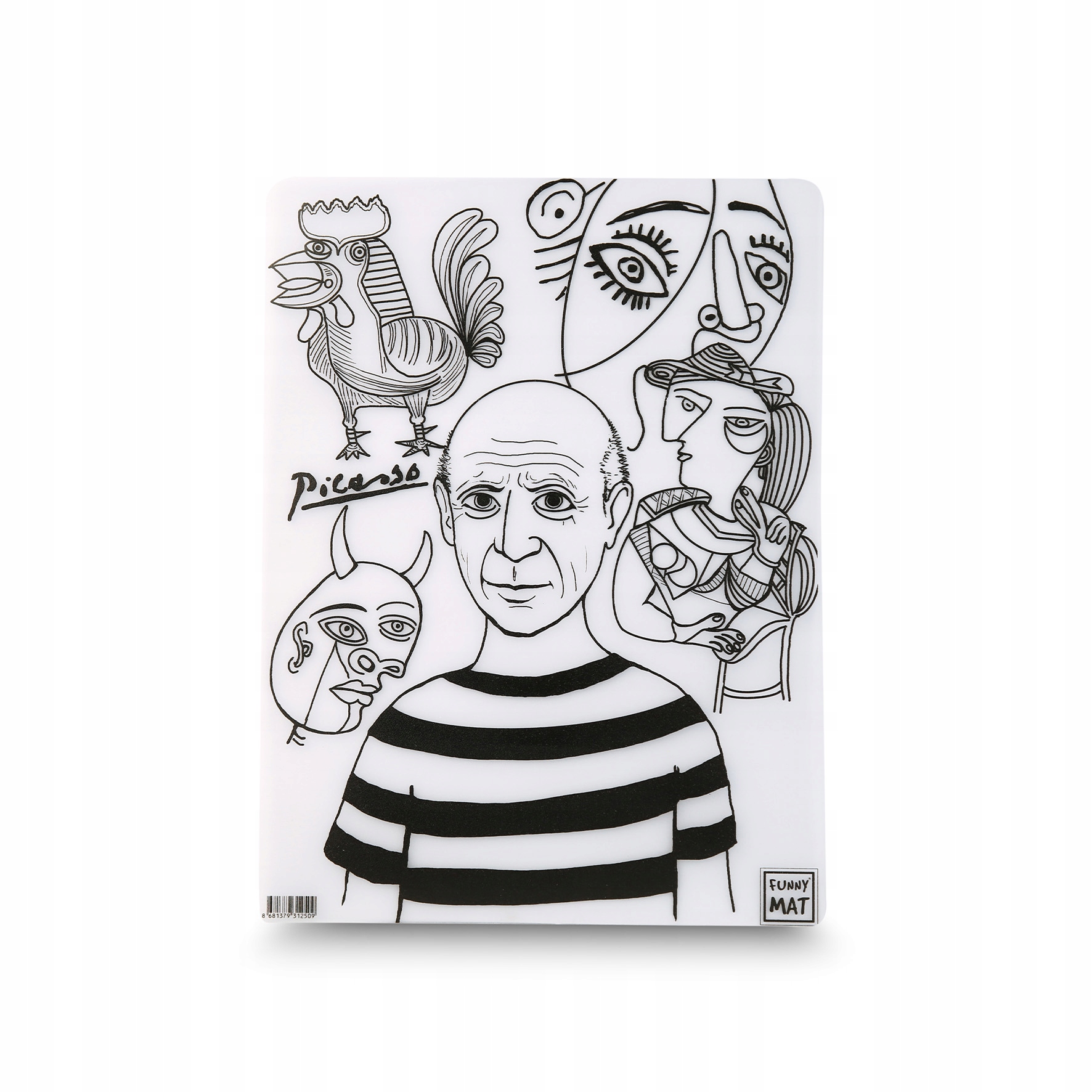Transparentna mata wodoodporna do kolorowania Strigo by Funny Mat Picasso – Kreatywna zabawa dla dzieci