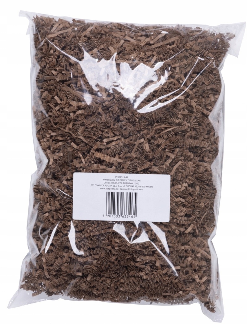 Wypełniacz do paczek OFFICE PRODUCTS, typ zigzag, 150g, brązowy – Idealne rozwiązanie do pakowania