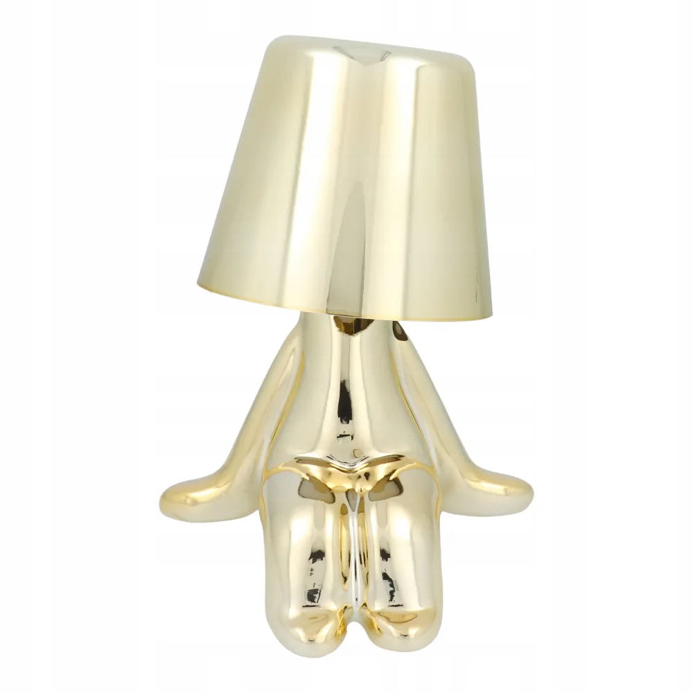 Lampka nocna GOLD MAN Art Deco siedzący (wzór 6) MLTL – Elegancja i styl w Twoim wnętrzu