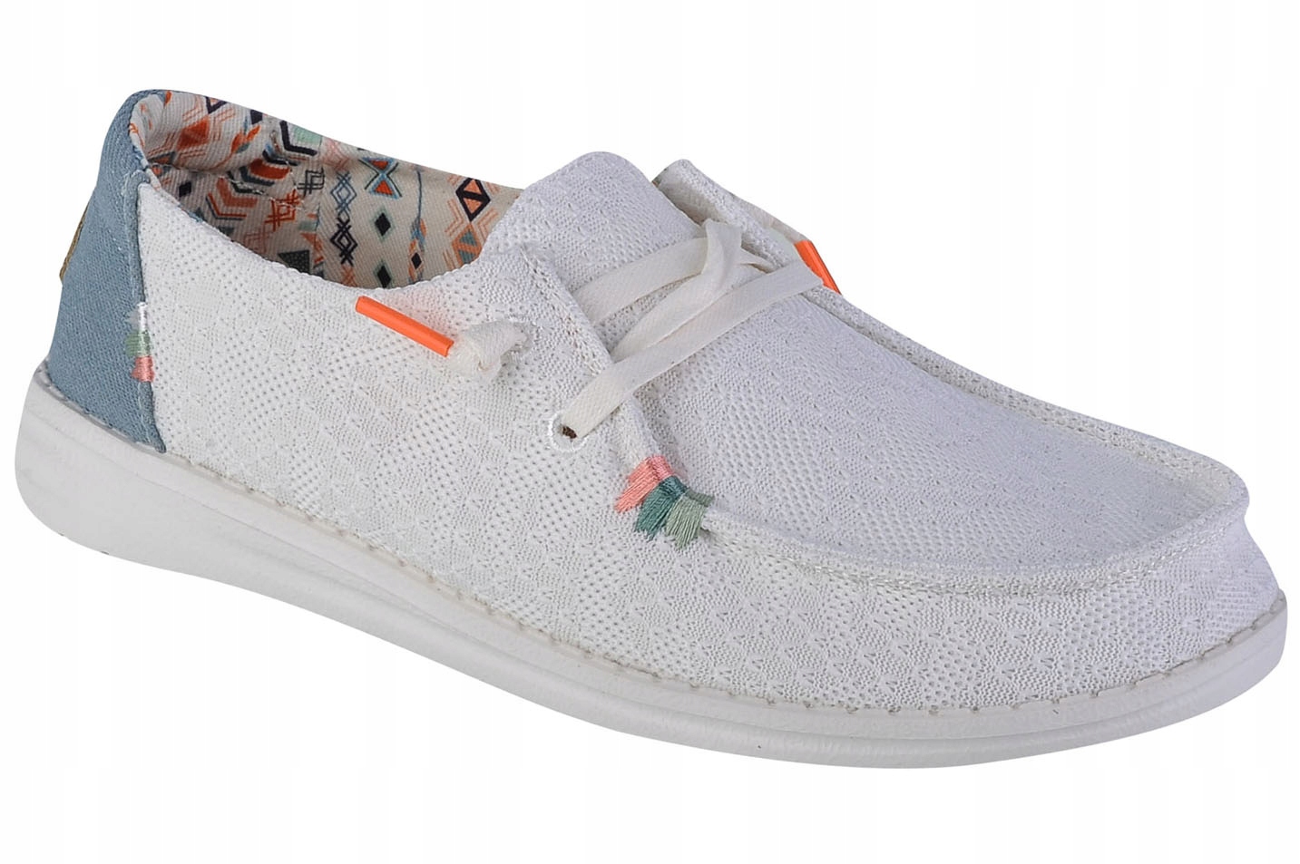 Hey Dude Wendy Boho – Damskie Buty Sneakers w Kolorze Białym