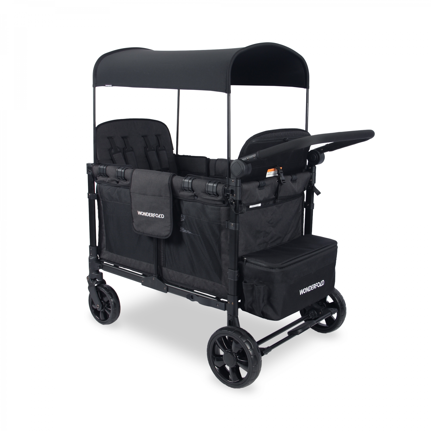 Wózek WonderFold W4 Elite Volcano Black – Idealne rozwiązanie dla większych rodzin