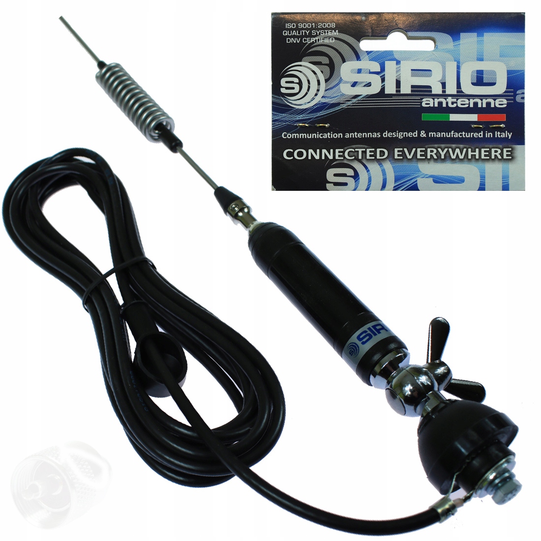 Antena CB Sirio Titanium 800NE + kabel – Wysoka jakość sygnału i niezawodność