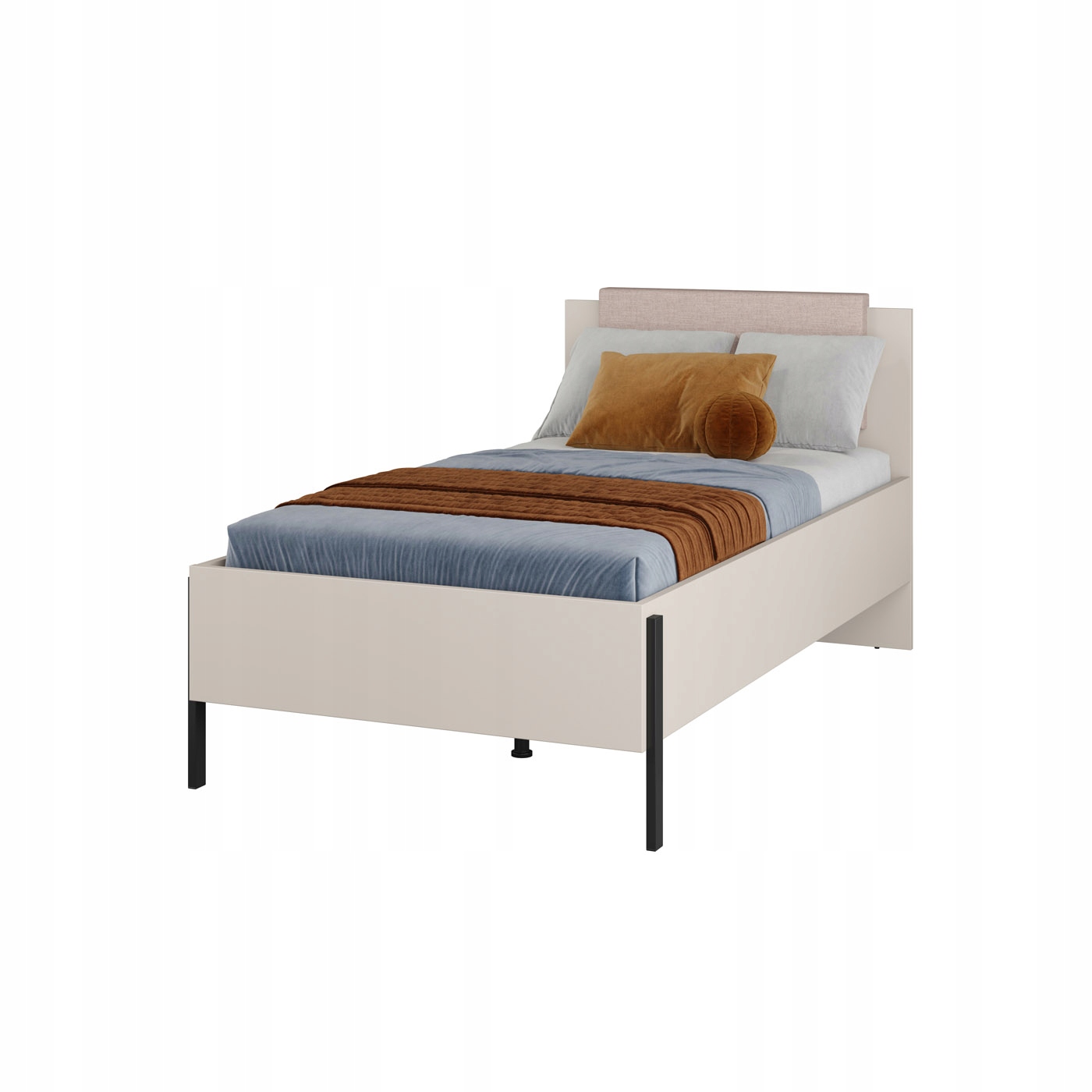 Elegancki design z metalowymi nogami w kolorze czarnym
