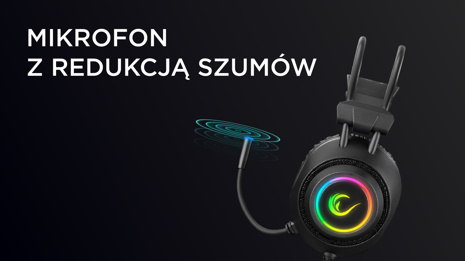 Mikrofon gamingowy z eliminacją szumów Rampage RM-K19