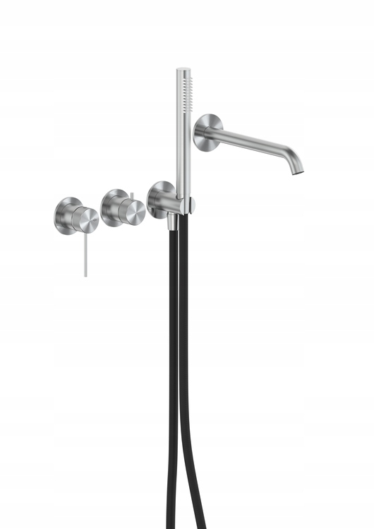 KFA zestaw wannowy podtynkowy z baterią 3-otworową 2-funkcyjną Moza 316L, inox – Elegancja i funkcjonalność w Twojej łazience