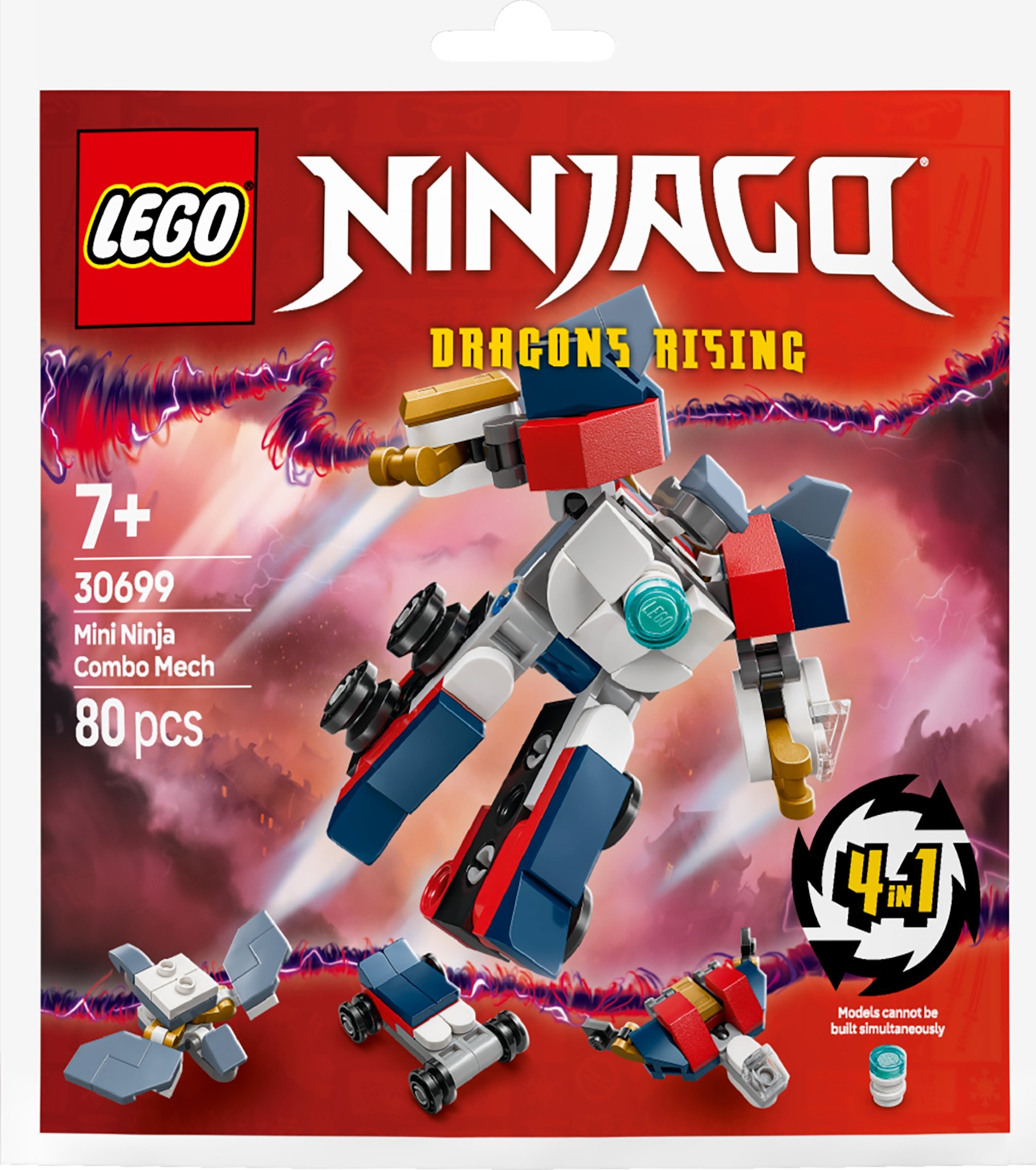 LEGO Ninjago Wielofunkcyjny minimech ninja (30699) – Zestaw do kreatywnej zabawy