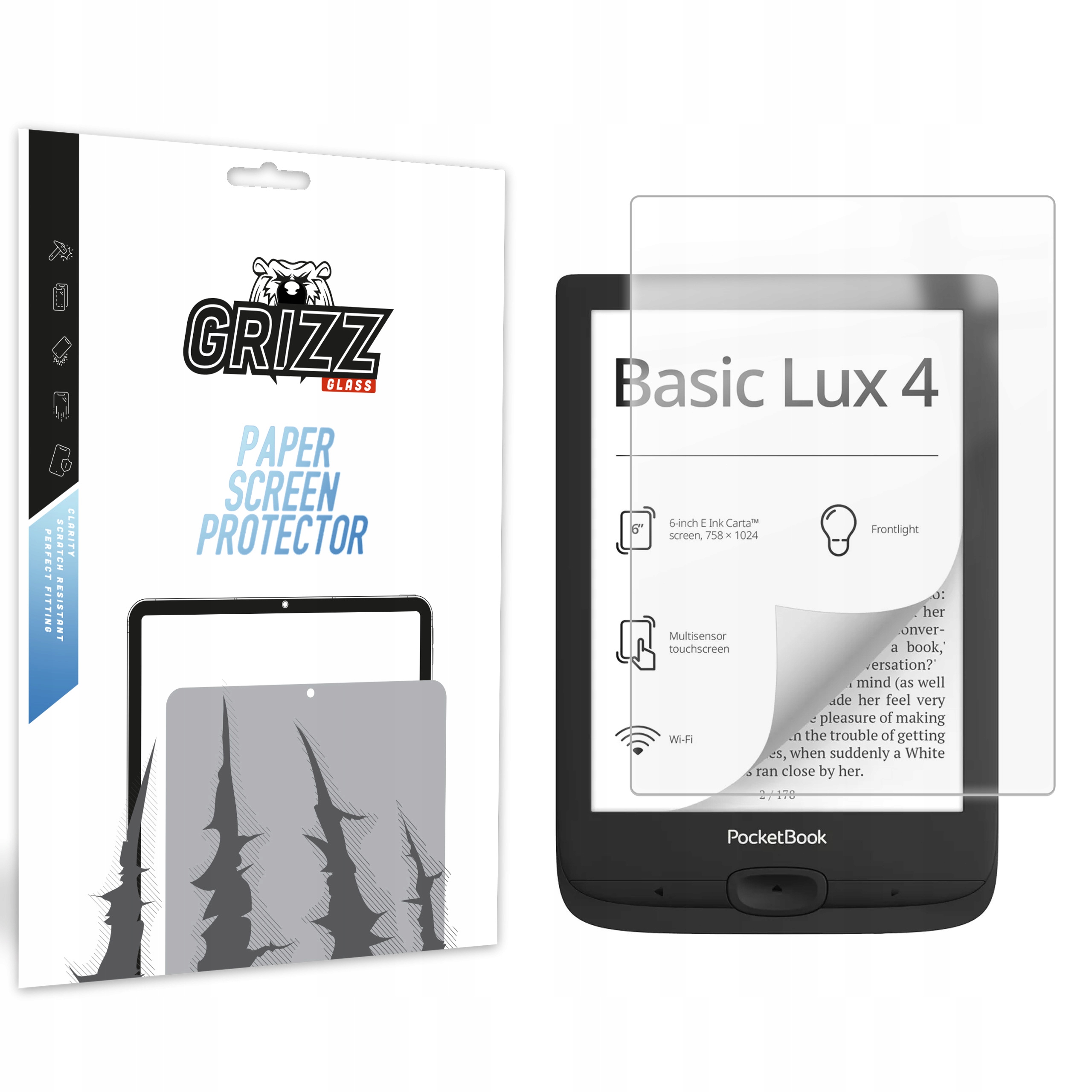 Folia matowa GrizzGlass PaperScreen do Pocketbook Basic Lux 4 – Ochrona na najwyższym poziomie