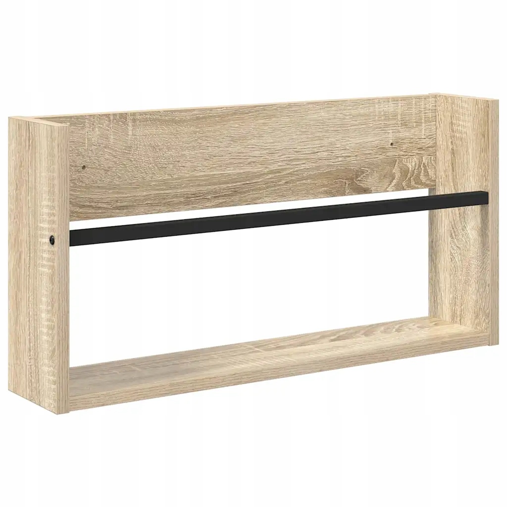 Regał na gazety z półką dębowy Sonoma 60 x 12 x 30 cm – Praktyczne rozwiązanie do nowoczesnych wnętrz