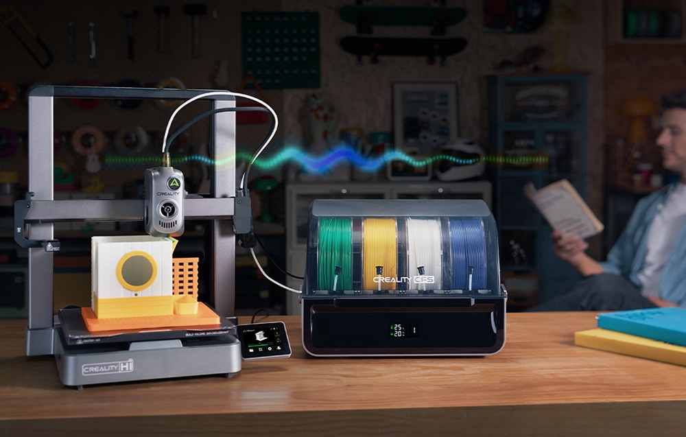 Creality Hi Combo – nowoczesna drukarka 3D z obsługą wielu kolorów - Automatyczna identyfikacja materiałów