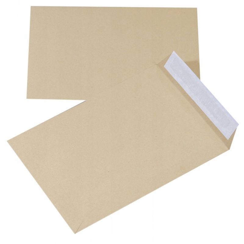 Kolor i gramatura – brązowe koperty 90gsm