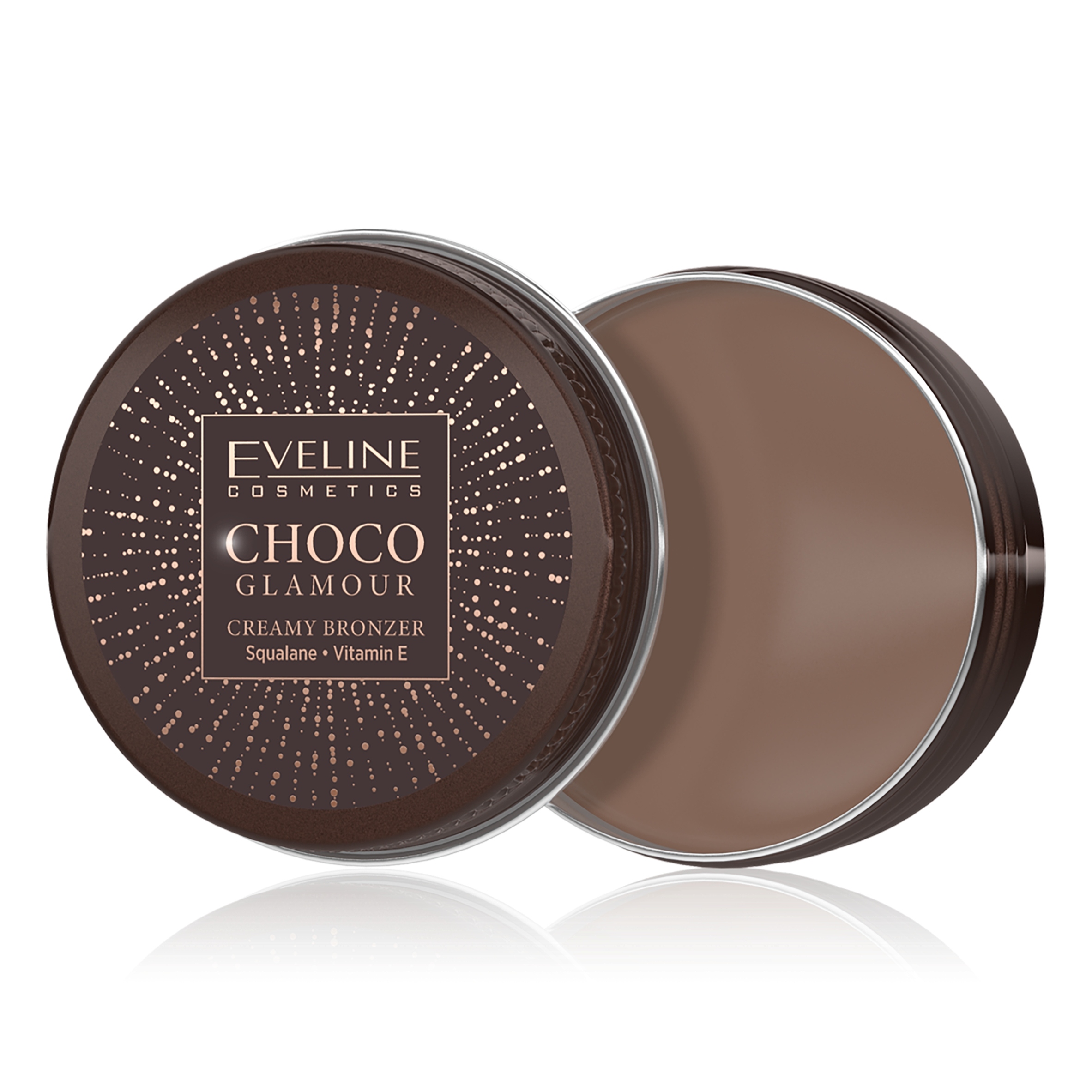 Eveline Cosmetics Choco Glamour Bronzer w kremie 02 – Idealny kontur twarzy z czekoladowym zapachem