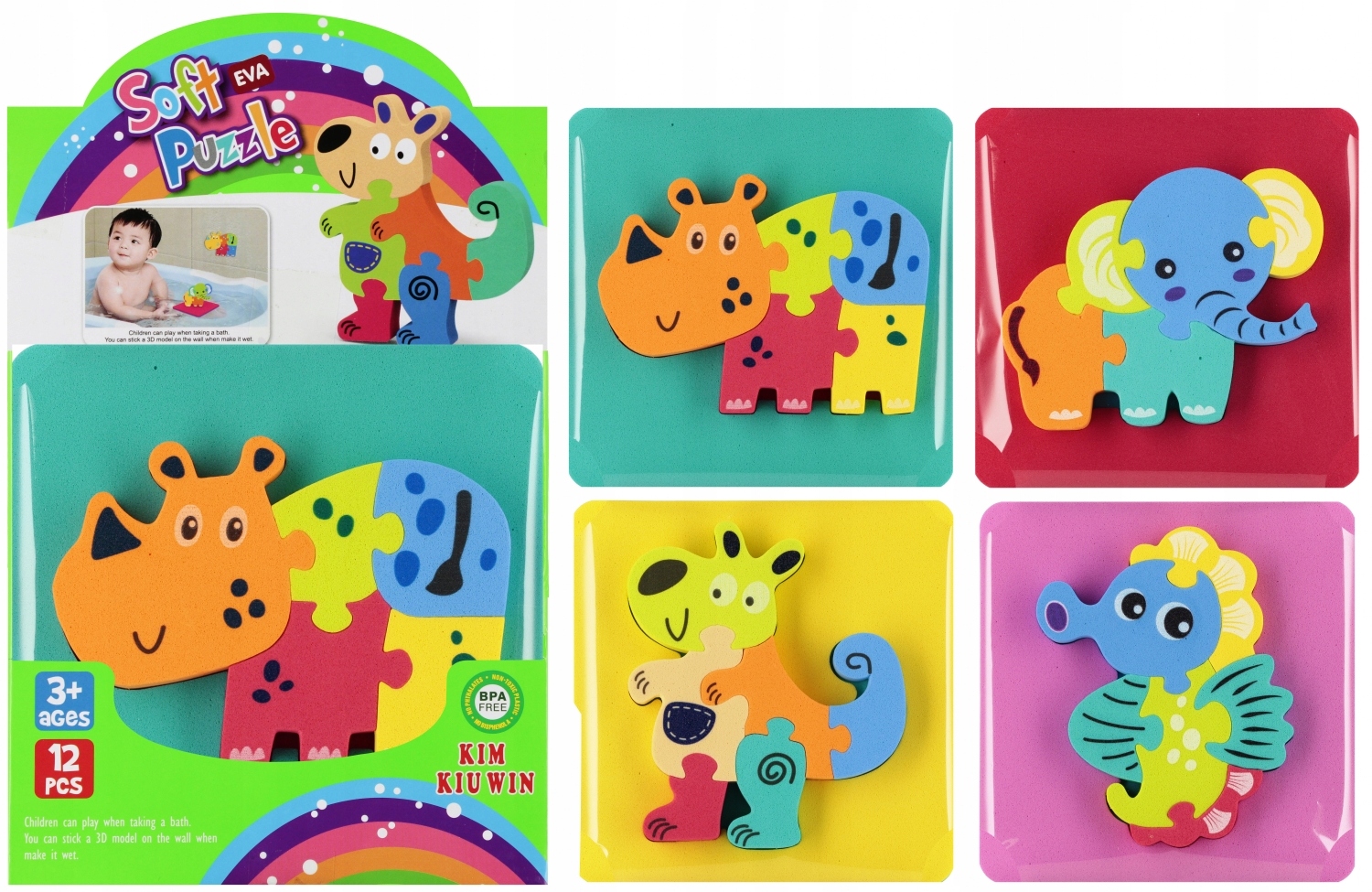 Mega Creative Układanka Piankowa Puzzle 14x14 cm – Kreatywna zabawa dla najmłodszych