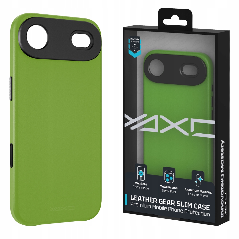 Etui na telefon YAXO Leather Gear Slim Case MagSafe do iPhone 17 – Styl i ochrona w jednym