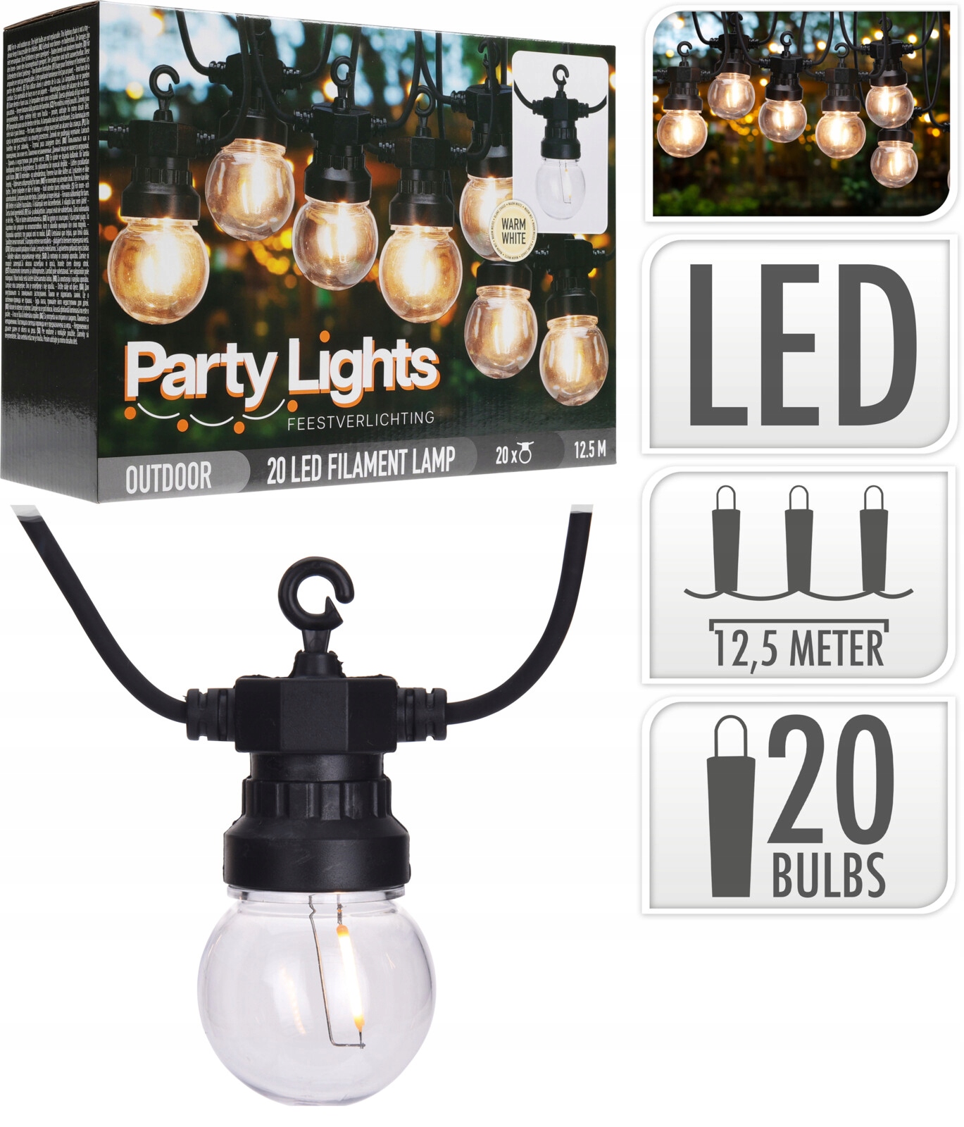 Girlanda Ogrodowa Party Light 20LED – Idealna dekoracja na każdą okazję