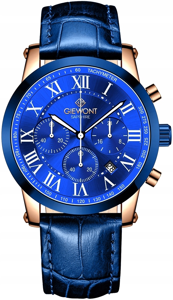 Zegarek Męski Giewont Chronograph Sapphire Miedziano Niebieski GW6260-A5 – Klasyka i elegancja w jednym