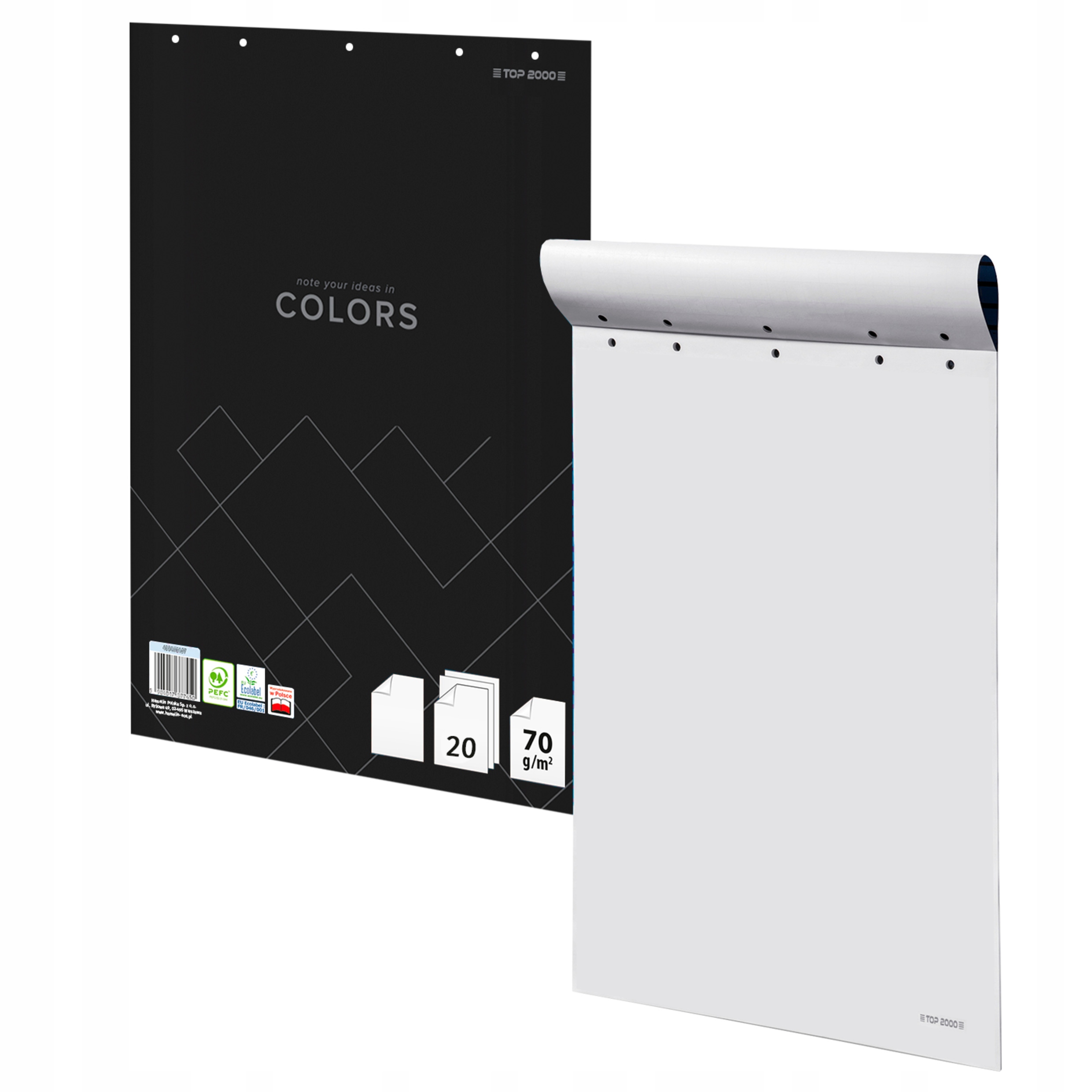 Blok do flipchartu Colors 64x90cm gładki – Idealny do prezentacji i burzy mózgów