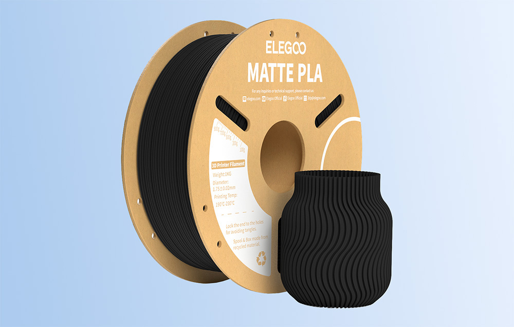 Filament PLA Matte ELEGOO (Czarny) - Ekologiczne podejście