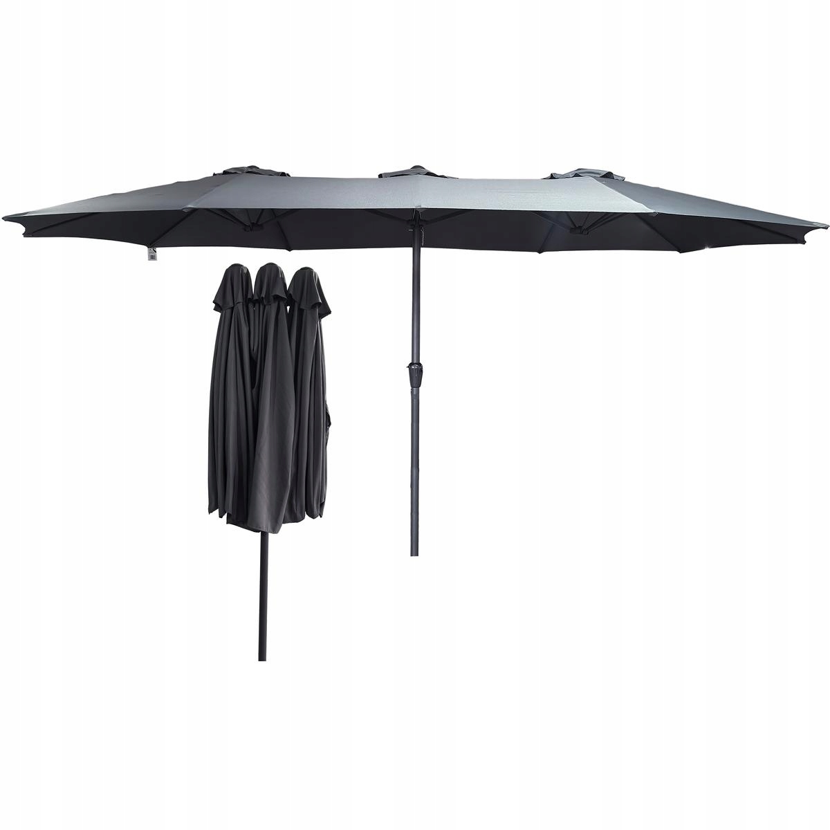 Parasol Ogrodowy XXXL 2.7x4.6M Szary – Idealne rozwiązanie dla Twojego ogrodu