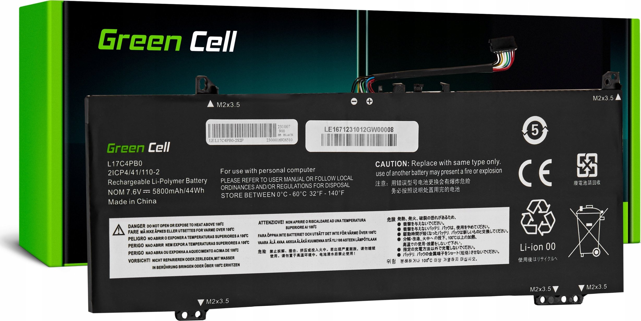 Bateria Green Cell L17C4PB0 L17C4PB2 L17M4PB0 L17M4PB2 – Wydajna energia dla laptopów Lenovo