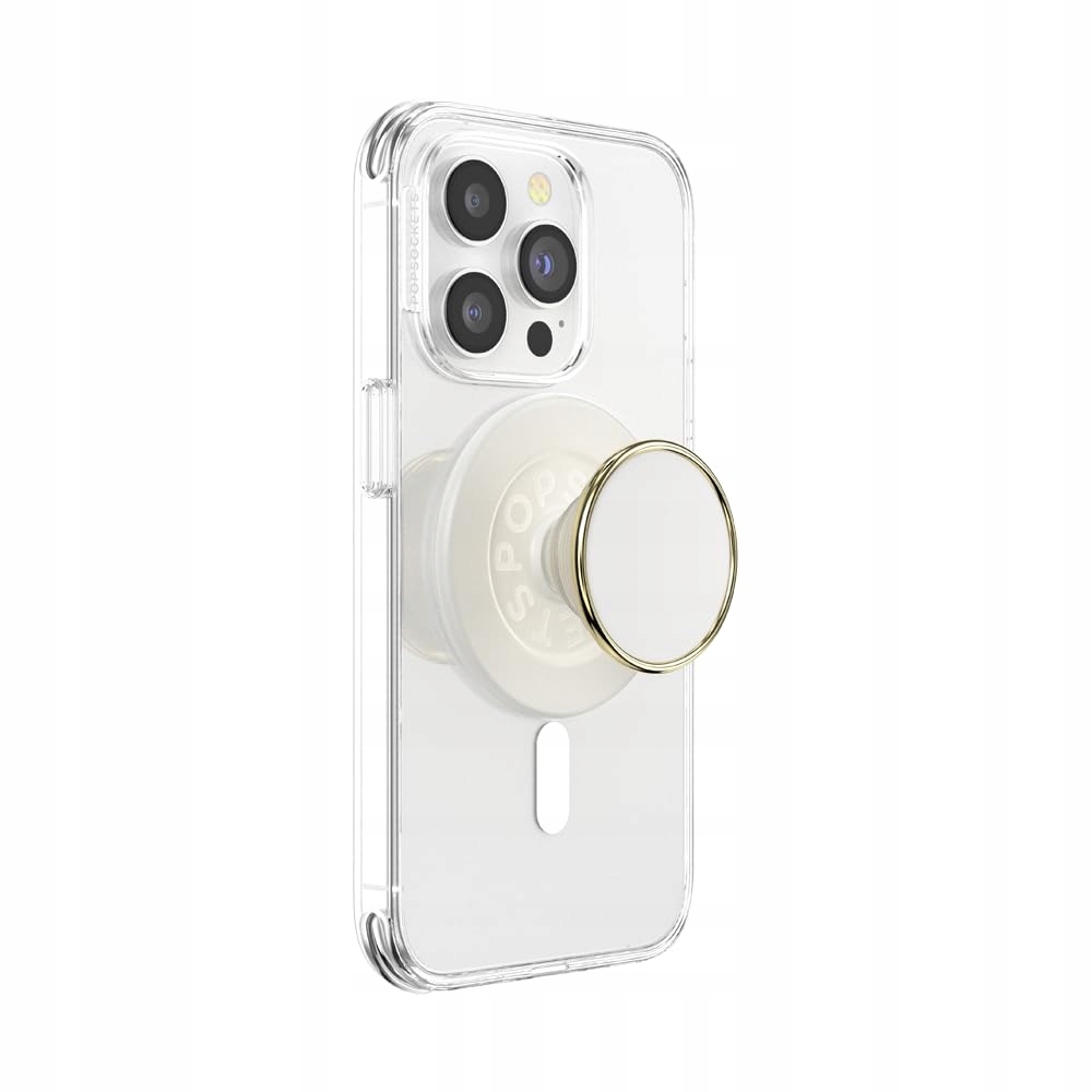 Uchwyt i podstawka do telefonu Popsockets Round Luxe Coconut Creme Enamel MagSafe beżowy 808938 – Nowoczesne rozwiązanie dla Twojego smartfona