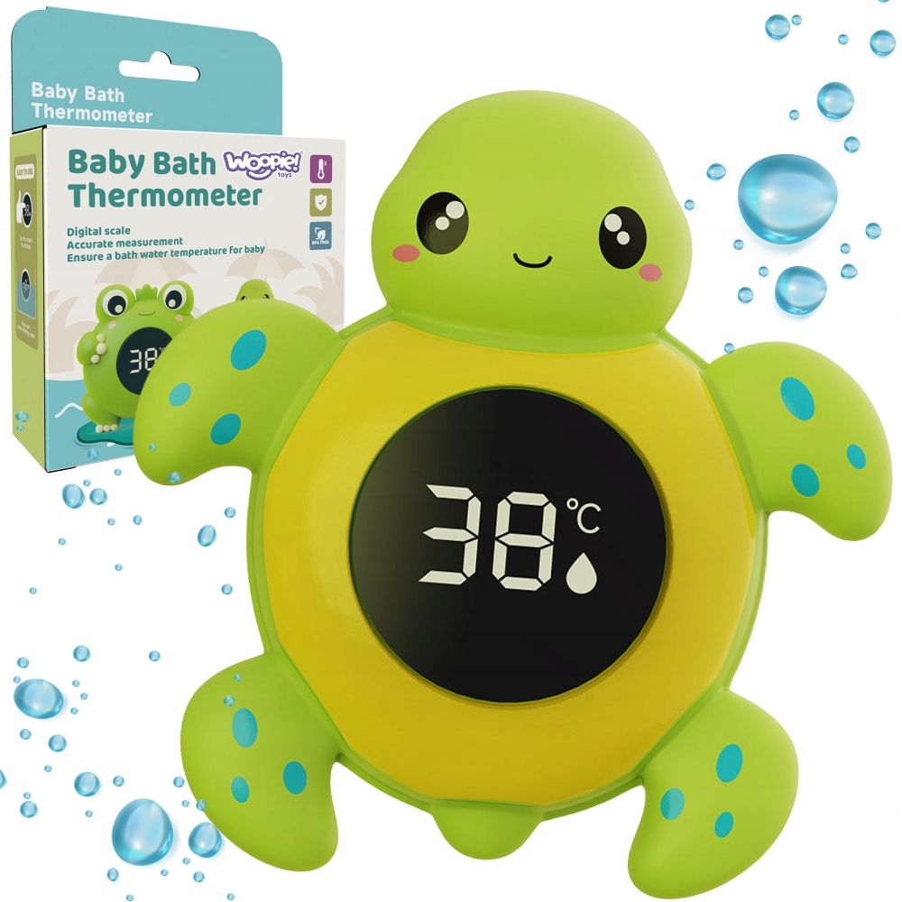 WOOPIE BABY Termometr do Kąpieli 2w1 Mierzenia Temperatury Wody i Pomieszczenia Żółwik
