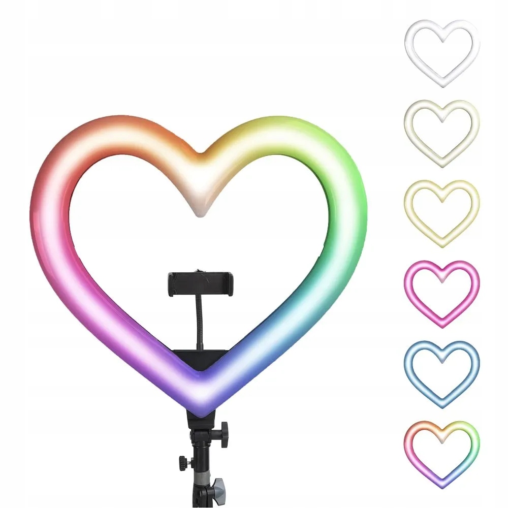 Lampa pierścieniowa OEM Lampa LED Ring / Heart Stream RGB 10 cali – Idealne oświetlenie dla streamerów