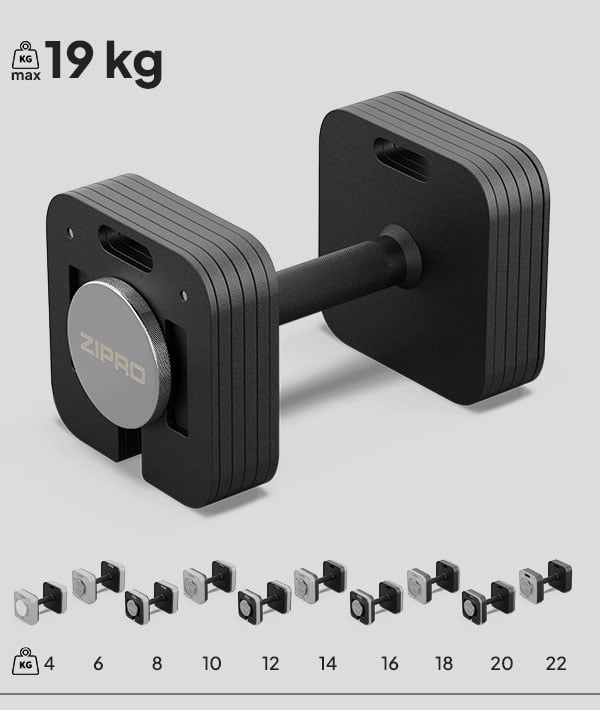 ZIPRO Hantla z regulacja obciążenia 24 kg