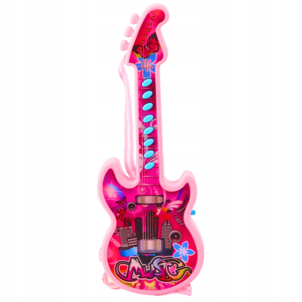 Gitara Elektryczna Dla Dzieci Melodie Gama Solmizacyjna Różowa LEAN TOYS – Muzyczna przygoda dla najmłodszych