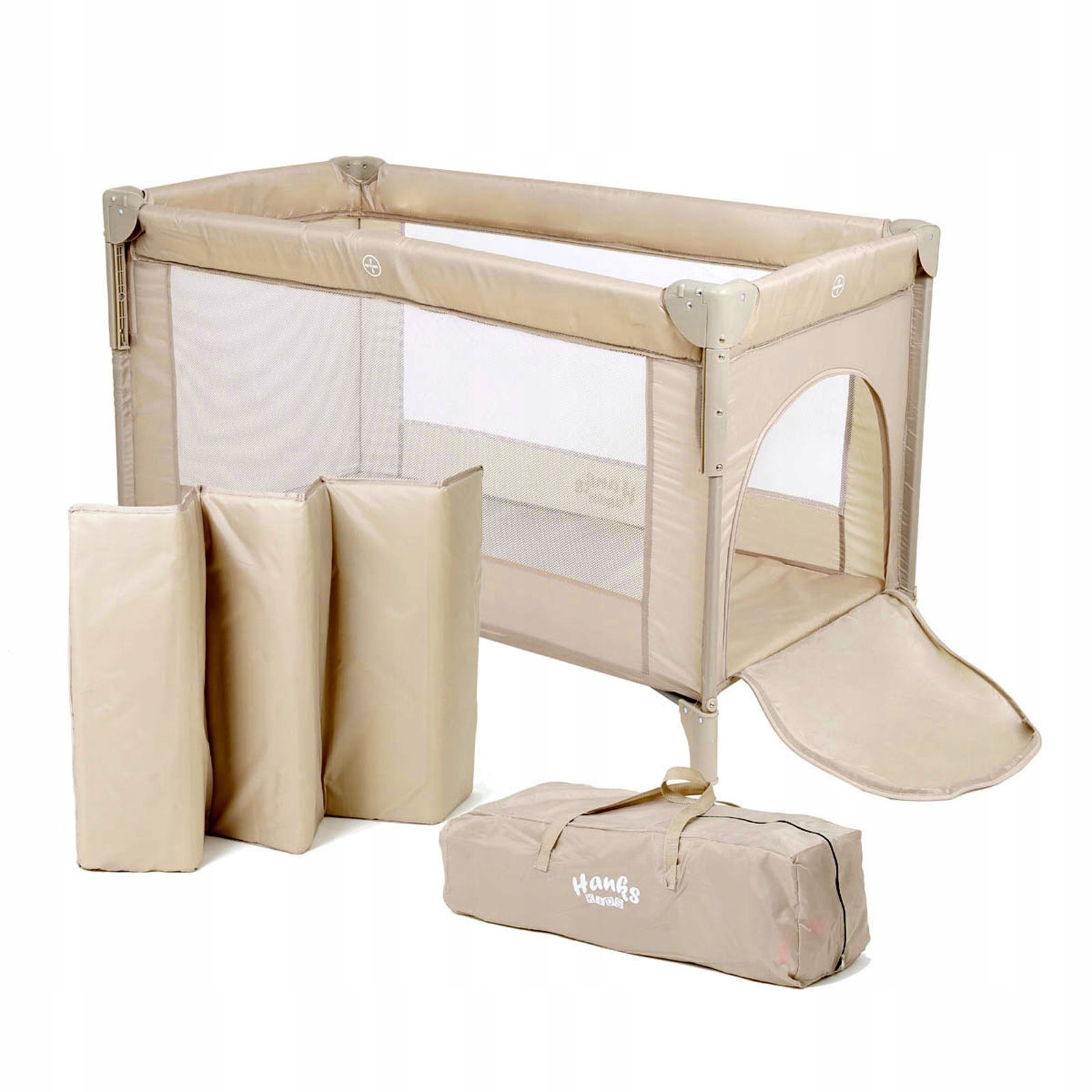Wymiary i waga łóżeczka turystycznego 2 levels BEIGE HANKSKIDS