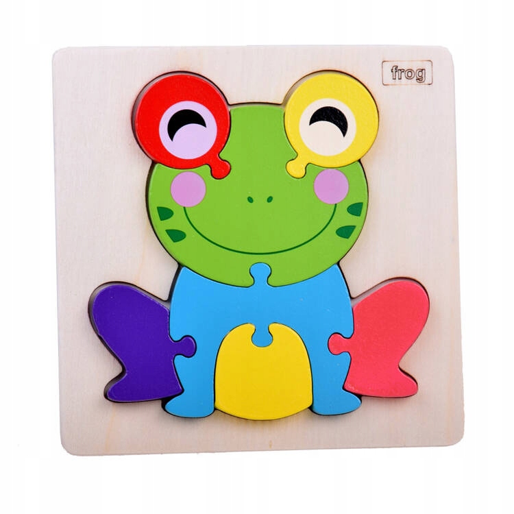 Żabka Puzzle drewniane – Edukacyjna układanka dla dziecka ZA5371