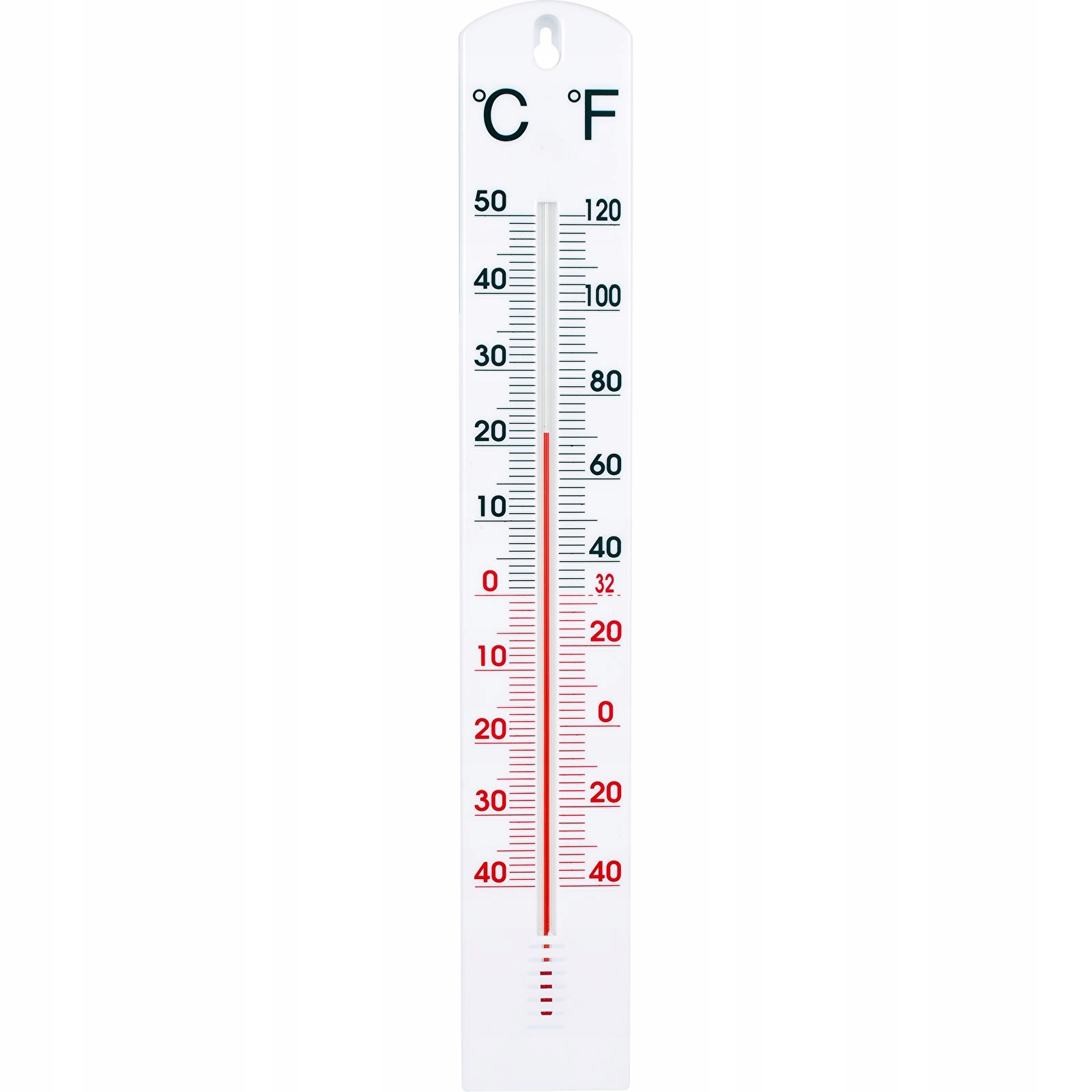 Wyraźny nadruk skali na białym tle – Łatwy odczyt temperatury