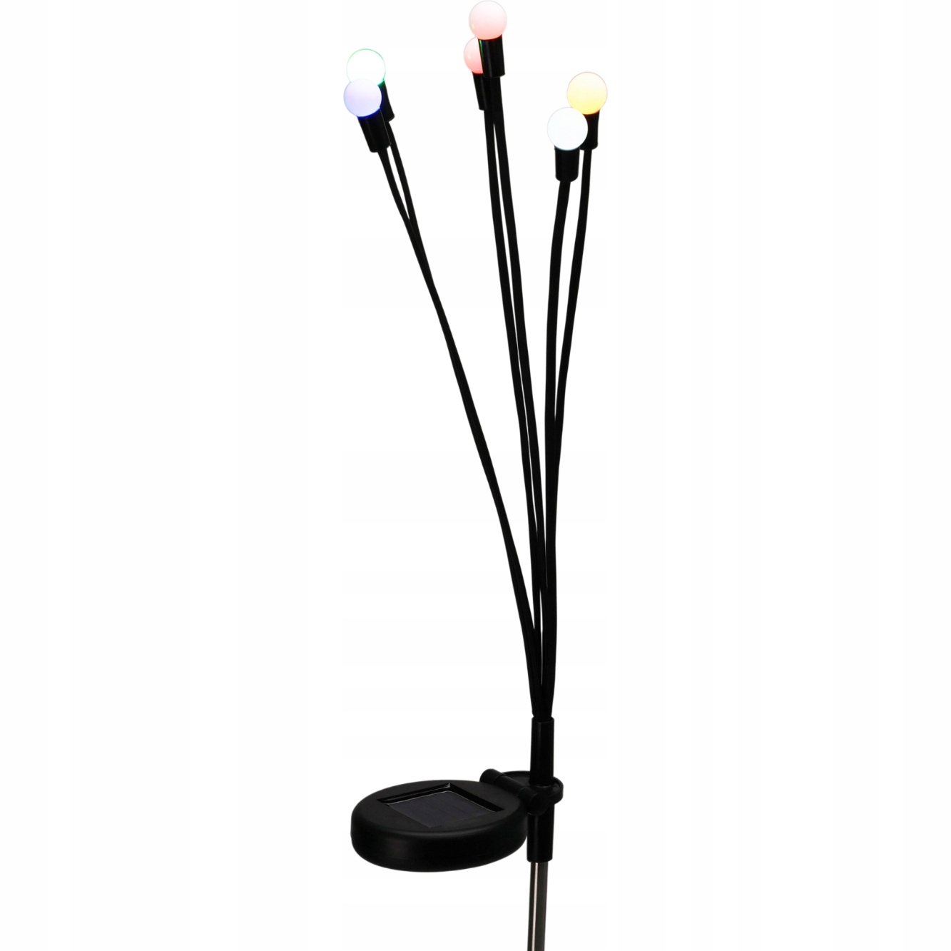 Lampa solarna ogrodowa z kolorowymi kulkami LED 6 punktów światła 70cm – Oświetlenie do Twojego ogrodu