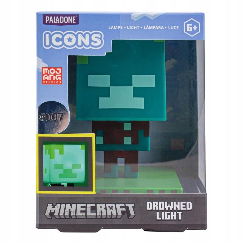 Lampka Minecraft - Icon Zombie Topielec – Stwórz klimat w swoim pokoju