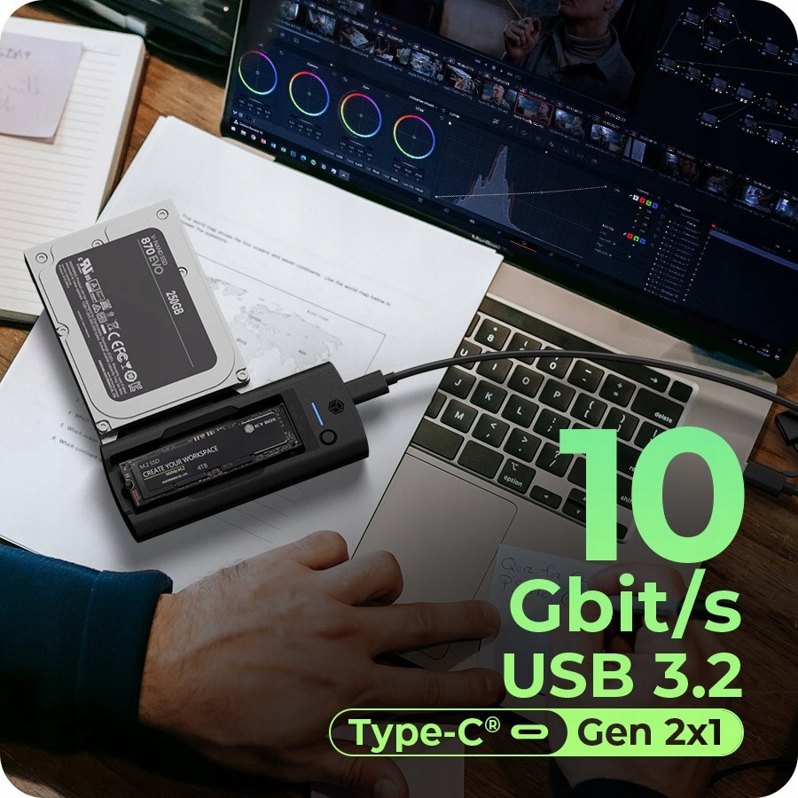 Szybki transfer danych do 10 Gb/s dzięki USB 3.2 Gen 2