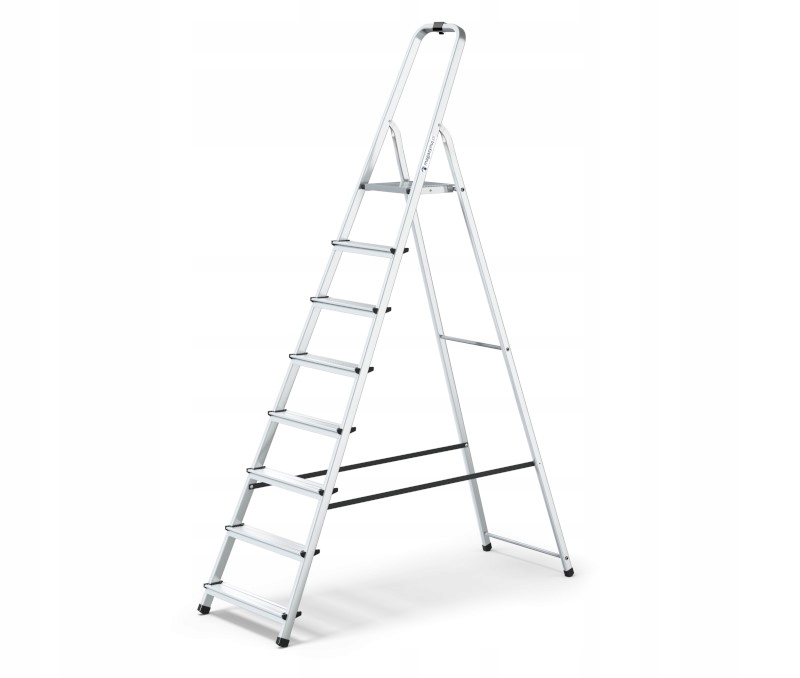 Drabina aluminiowa 8 stopni, wytrzymałość 150 kg - PRO – Idealne rozwiązanie do domu i ogrodu