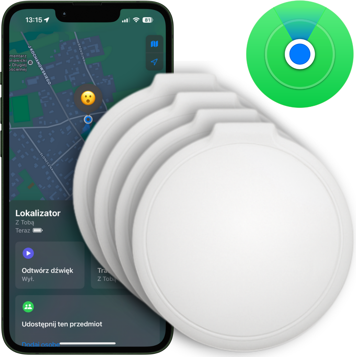 Współpraca z aplikacją Apple Find My – Znajdź swoje przedmioty w mgnieniu oka