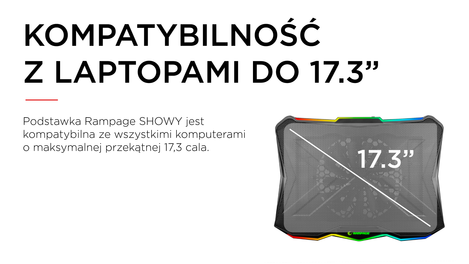 podstawka chłodząca pod laptopa 15-17