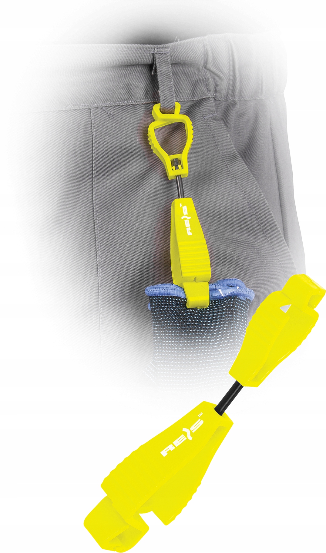 GLOVE-CLIP01 – Klips do przypinania rękawic w kolorze żółtym