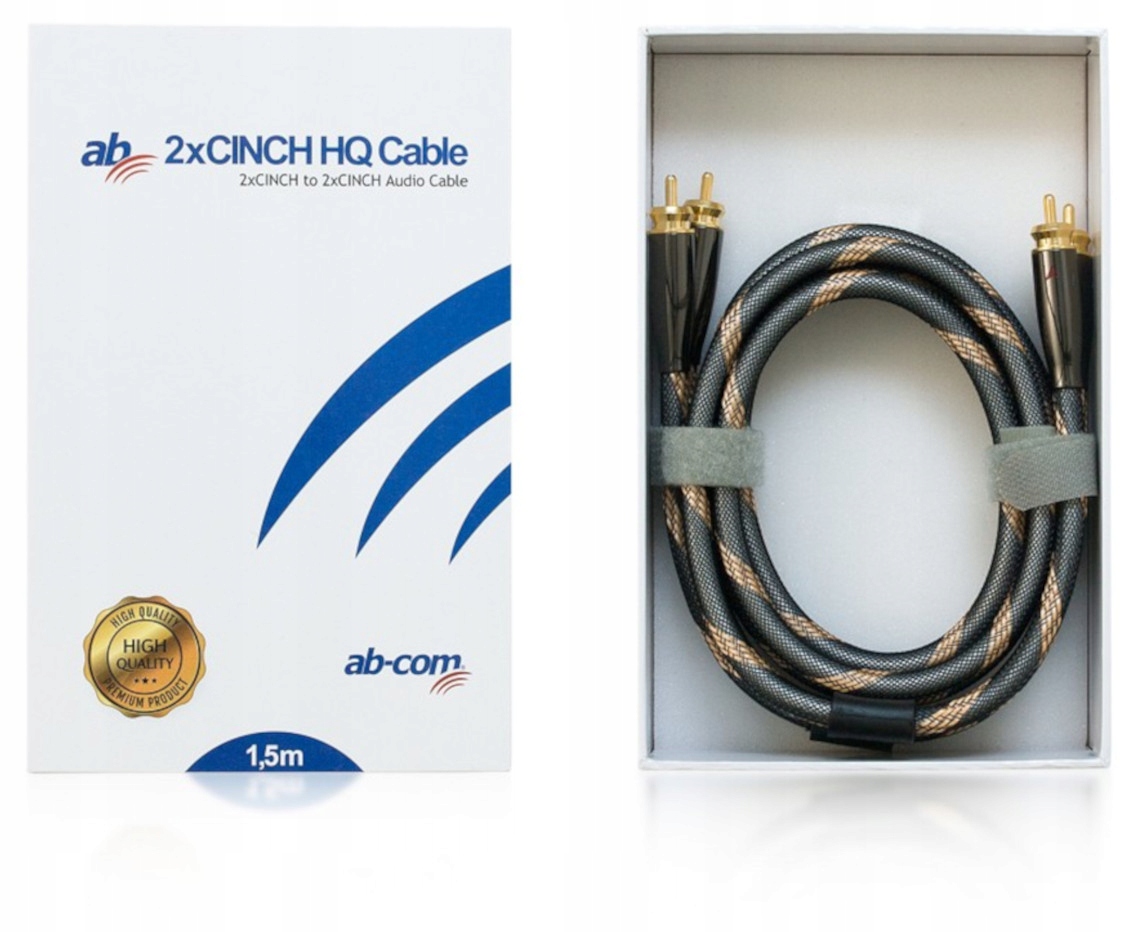 Kabel AB HQ 2xCINCH 1,5m – Wysokiej jakości przewód audio