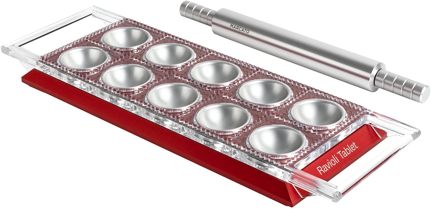 Forma do pierożków Ravioli Tablet czerwona – Idealne do domowego makaronu