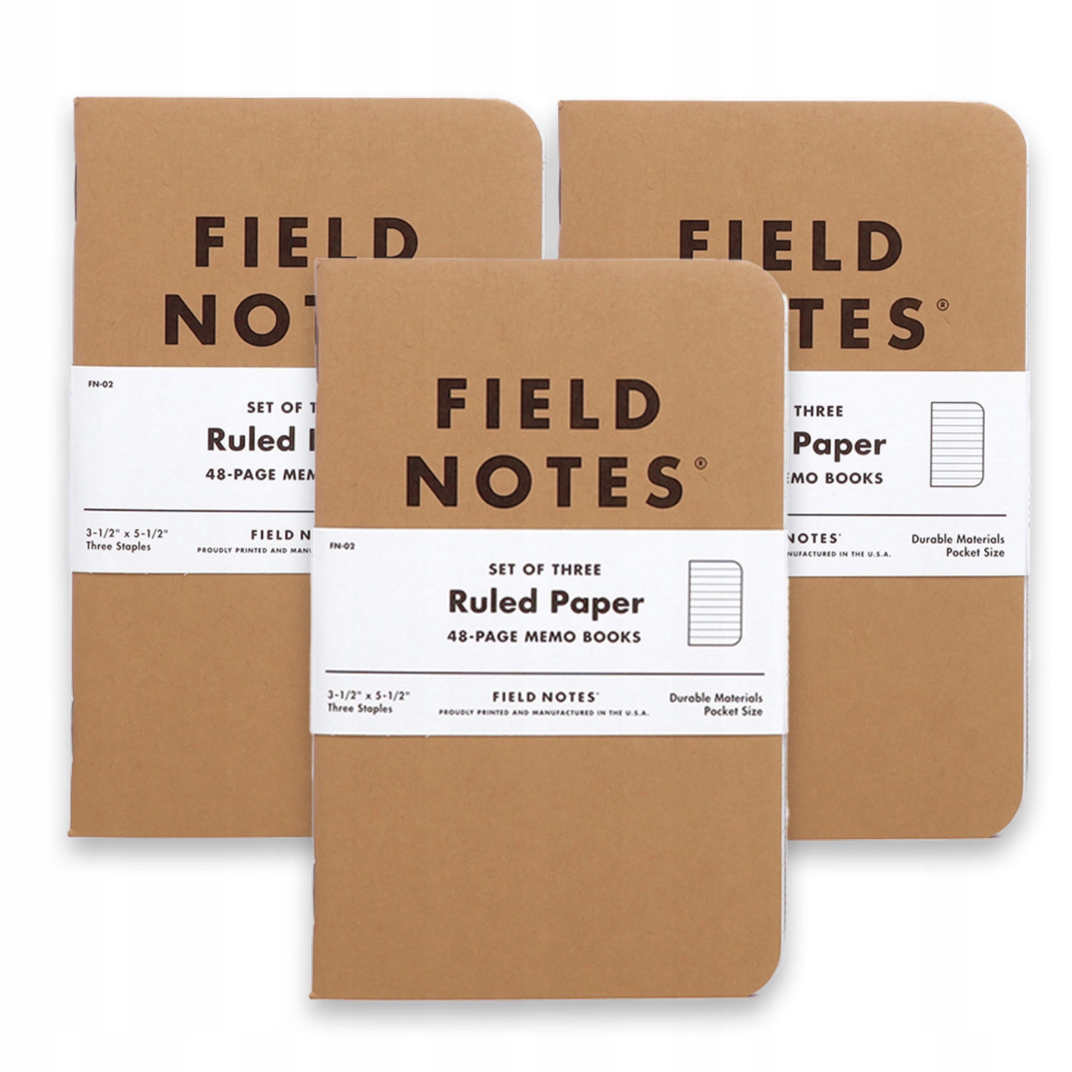 Zeszyty Field Notes Original Kraft Linie 3 Pack FN-02 – Idealne dla kreatywnych umysłów