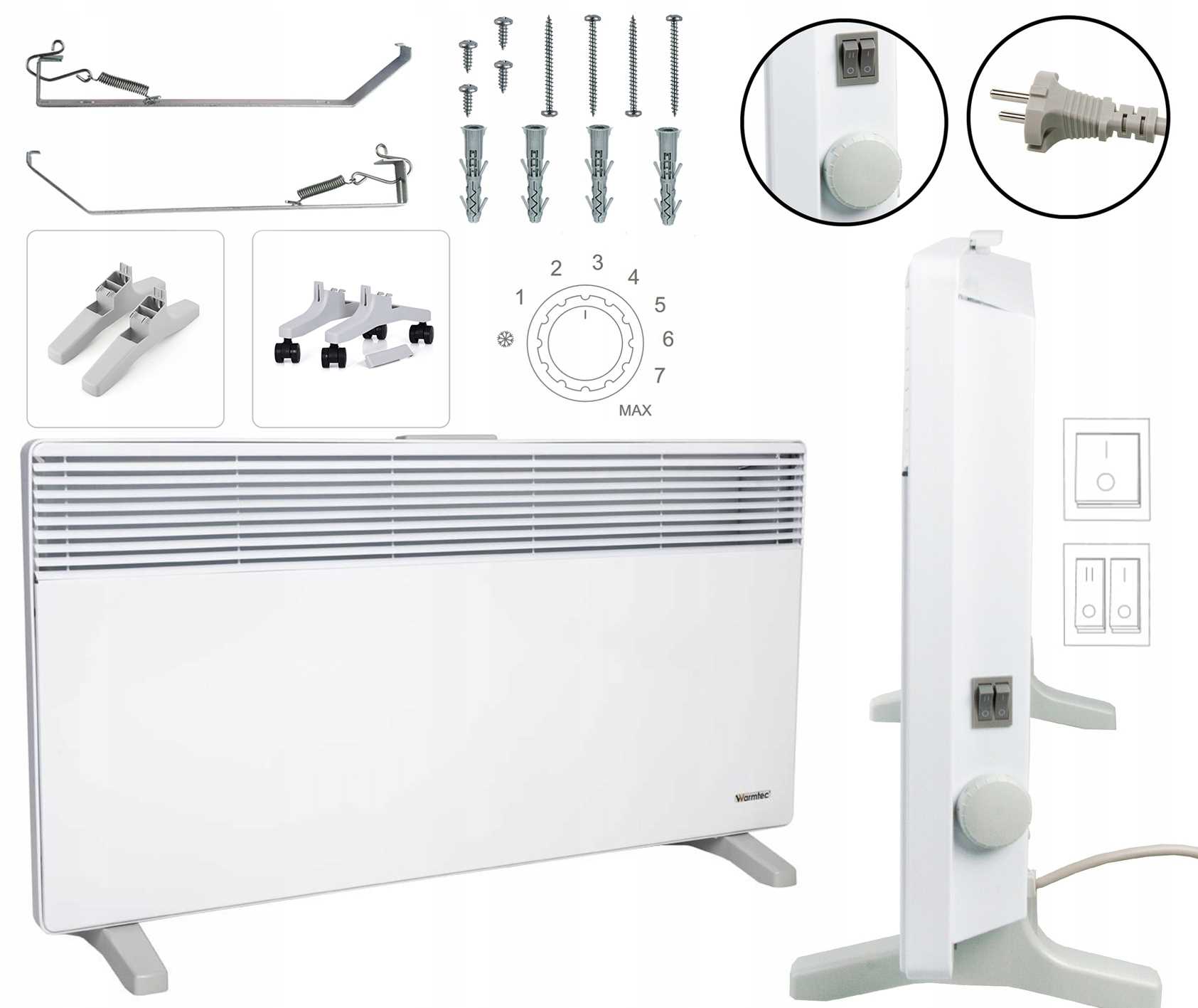Elektryczny Grzejnik Naścienny WARMTEC EWX-2000W – Efektywne ogrzewanie w Twoim domu