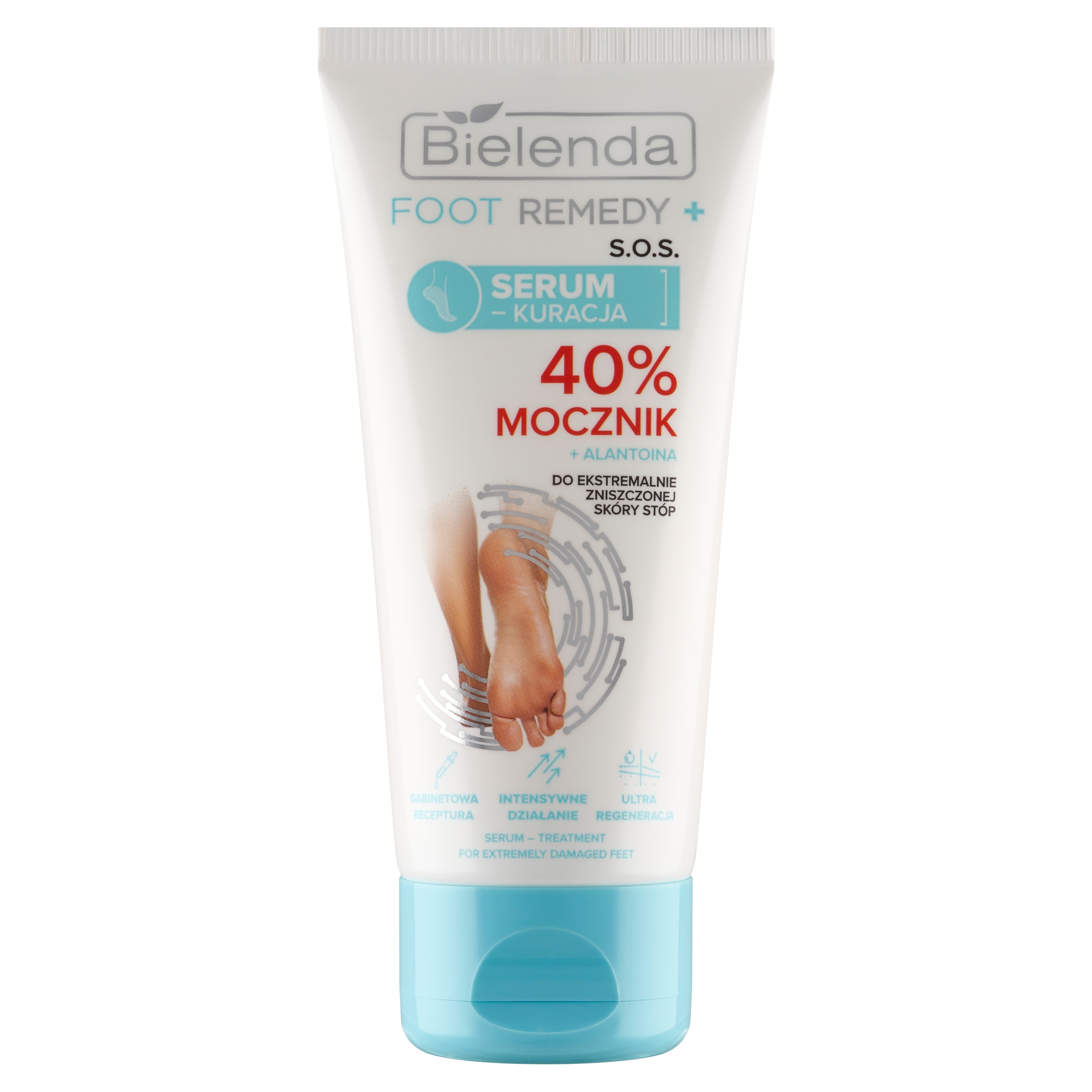 Bielenda Foot Remedy S.O.S Serum kuracja do ekstremalnie zniszczonej skóry stóp 40% mocznik 50ml