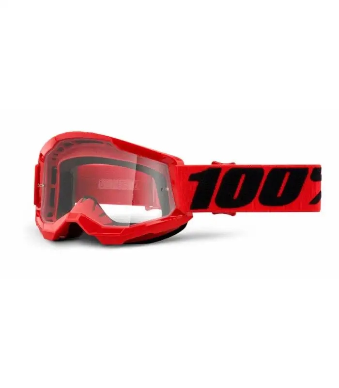 Gogle 100% STRATA 2 JUNIOR RED – Idealne do motocrossu i enduro